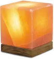 WAGNER LIFE DESIGN Salzkristall-Tischlampe "Kubus", orange, Ø 10cm H: 12cm, 1 Stk., Leuchten, Handgefertigt aus Salzkristall - jeder Stein ein Unikat, H: ca.12 cm, Salzkristall-Tischlampe
