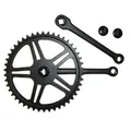 Kettenradgarnitur, Stahl, 150mm, 40 Zähne, 4-Kant, schwarz (1 Set)
