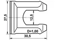 ATE Halter, Bremsschlauch (24.5004-0003.1)