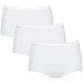 sloggi Maxislip Basic+ (3er Pack) perfekter Sitz, Baumwollmischung, weich, elastisch weiß 56
