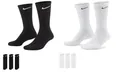 Nike 3 Paar Socken Herren Damen Tennissocken Sportsocken Sparset SX7664, Farbe: Schwarz, Größe:38-42