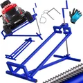 MASKO® Rasentraktor Heber 400kg Aufsitzmäher Hebevorrichtung Rasentraktorheber Reinig.Hilfe Hebebühne inkl. Arbeitshandschuhen & Bürste