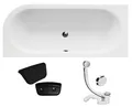 Badewanne Rechteck AVITA 150x75 Links + Badkissen | Ablaufgarnitur & Füße GRATIS