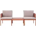 Beliani Lounge Set TERRACINA Orange Weiss 65x65x106