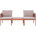 Beliani Lounge, Orange, Metall, 2-Sitzer, Loungemöbel, Gartenlounge-Sets