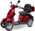 electro-fun-handel ECO ENGEL 510 V.2 (ROT), Elektromobil / Seniorenmobil 4 Rad, Seniorenfahrzeug, Blei-Akku 60V / 20Ah, 25 km/h
