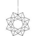 Star Trading - Leuchtender Metallstern ,edge', Hängeleuchte 3d Stern, 30 Leds, Schwarz, Ø 40cm