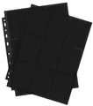 Arkero-G® 10 Seiten Premium Pro 18-Pocket Pages Black/Schwarz Standard Ordnerseiten für Sammelalbum z.B MTG Magic, Topps Match Attax Karten