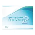 Bausch + Lomb PureVision 2 Monatslinsen, sehr dünne sphärische Kontaktlinsen, weich, 3 Stück / BC 8.6 mm / DIA 14 / -6.50 Dioptrien