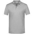 James & Nicholson Poloshirt Pique Herren Kurzarm Basic Baumwolle grau 5XL