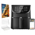 Cosori Heißluftfritteuse 5,5L XXL, 13-in-1 Airfryer, ohne fett, Max 205 °C, 55 % Energiesparend, 1700,00 W, Kochbuch mit 100 Rezepten, Spülmaschinenfeste, mit Touchscreen schwarz
