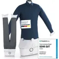 CLEANmaxx automatischer Hemdenbügler inkl. Hosenaufsatz Hemden Blusen Hosen schonender als Wäschetrockner Bügeleisen Trocknen in Minuten knitter... - Weiß