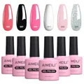 AIMEILI UV LED Gellack mehrfarbig ablösbarer Gel Nagellack Gel Nail Polish Set - 6 x 10ml - Kit Nummer 1