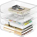 Tomorotec 4 Stück büro zubehör, briefablage a4, transparent, PET, st