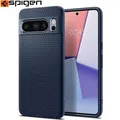 Handyhülle für Pixel 8 Pro Spigen Silikon Case Cover Futeral Hülle Tasche Blau