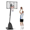 SPORTNOW Basketballständer 236–293 cm Basketballkorb mit Ständer, Rollen Stahl - Schwarz