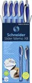 Schneider Schreibgeräte Etui 4x Kugelschreiber Memo + 1x Rave blau 150275 Kugelschreiber 5St.