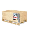 Garronda Holzaufsatzrahmen für Palette Aufbewahrungskiste aus Holz Palettenaufsatzrahmen Holzkiste (ohne Palette) Natural 2 Stück 120x80x20 cm GD-0096