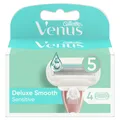 Deluxe Smooth Sensitive Ersatzklingen für Damenrasiermaschine, 4 Stück, Masch...