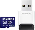 Samsung PRO Plus MB-MD128SB - Flash-Speicherkarte - 128 GB - A2 / Video Class V30 / UHS-I U3 / Class10 - microSDXC UHS-I - Blau