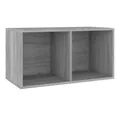 vidaXL Aufbewahrungsbox, Schallplatten-Box Grau Sonoma 71x34x36cm Holzwerkstoff