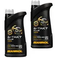 2x1 Liter MANNOL 4-Takt Plus 10W-40 Motoröl Motorradöl Bike Oil JASO MA/MA2