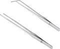 MMOBIEL 2x Edelstahl-Pinzette 27cm präzisionsgezahnter Spitze Mehrzweck-Werkzeug