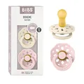 BIBS Boheme Schnuller 2er-Pack. BPA-frei, Kirschform Nippel. Naturkautschuk/Latex, Hergestellt in Dänemark. 0-6 Monate (2er Pack), Ivory/Blossom