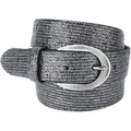 Ledergürtel BERND GÖTZ, Damen, Gr. 105, schwarz, Rindsleder, glänzend, unifarben, modisch, Gürtel, mit Glanzeffekt