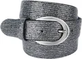 Ledergürtel, mit Glanzeffekt, Gr. 105, schwarz