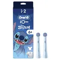 Oral-B iO Kids 6+ Disney Stitch Aufsteckbürsten — ORIGINAL Zahnbürstenaufsatz, Bürstenköpfe für Oral-B iO Kids Elektrische Zahnbürste für Kinder ab 6 Jahren — Blau, 2 Stück