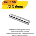 5 Stück Neodym Magnet 12mm x 6mm Supermagnete hohe Haftkraft Scheibenmagnet