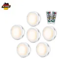 Schrankleuchte LED 6er Set Batteriebetrieben Fernbedienung Timer 3M
