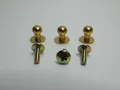 100 Kopfnieten Messing ! Schraubnieten ! 6,5mm Kopf ! Pilzkopfschrauben ! NEU