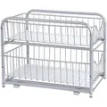 Servierwagen, Silber, Metall, 36.5x31.5x21 cm, Esszimmer, Barmöbel, Barwagen