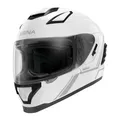 Sena Stryker Integraler-Smarthelm mit Integriertem Mesh und Bluetooth-Kommunikation, LED-Rücklicht und Sound von Harman Kardon (Weiß, XL)