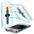 Spigen Glas.tR EZ Fit Schutzfolie kompatibel mit iPhone 14 Pro, 2 Stück, Kratzfest, 9H Härte Folie