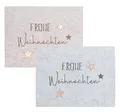 Levandeo® Platzset, 2er Set Platzset Frohe Weihnachten Filz Grau Beige Tischset XMAS