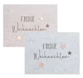 2er Set Platzset Frohe Weihnachten Filz Grau Beige Tischset XMAS Tischdeko Deko