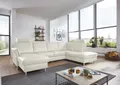 Wohnlandschaft DIE PLANBAR "PN-EM18013 U-Form, mit Kopfstützen", weiß, B:305cm H:100cm T:200cm, Sofas, Wohnlandschaft, wahlweise mit Bettfunktion und Stauraum