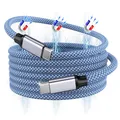 Magtame USB C Kabel, 240W magnetisches USB C auf USB C Kabel 5ft, 5A Nylon geflochtenes Typ C Kabel Schnellladung für USB C Laptop