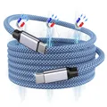 Magnetisches USB C Kabel 5A 240W 5 Fuß Nylon Geflochten