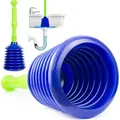 Luigi's großer Pömpel für Abfluss & WC - Pümpel Saugglocke zur Rohrreinigung - Abflussreiniger Pumpe Plunger - Abflusspumpe für Toilette Dusche - Grün