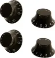 Gibson Top Hat Knobs Black Set 4 Stück Orginal OEM Poti Knöpfe Gitarren