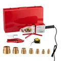 Wiltec PE-Rohr Schweißgerät 2000 W bis 300°C, Muffenschweißgerät inkl. 7 Heizdorne 16-63 mm, Schweissgerät für Rohre, Muffen und Formstücke