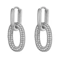 Heideman Ohrringe Ada Damen - aus hochwertigem Edelstahl - silber gold rosegold farbend poliert - Ohrstecker hängend für Frauen mit Stein Zirkonia weiss - Creolen mit Anhänger