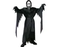CHAKS Kostüm Scream Halloween-Geist schwarz mit Maske für Kinder und Erwachsene