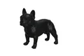 finehomegarden Dekofigur Französische Bulldogge Dekofigur Hund schwarz Matt Polyresin Skulptur (1 St), 24x12xH23cm Moderne Wohn- & Ourtdoor Dekoration
