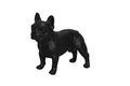 Französische Bulldogge Dekofigur Schwarz Matt Polyresin Skulptur 24×12cm H23cm