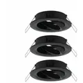 PAULMANN Einbauleuchte Choose Basisset schwenkbar  rund 84mm 50°  max. 3x10W   dimmbar  Schwarz matt